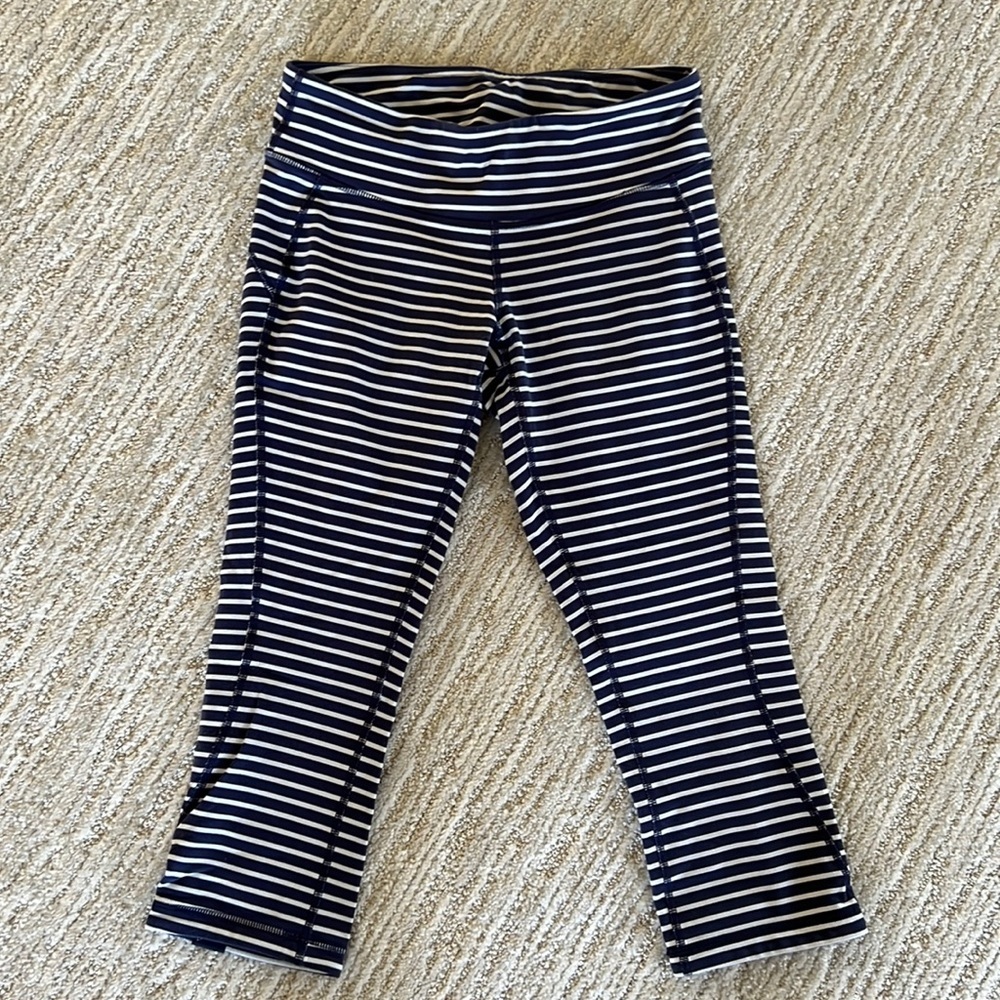 New Balance for Jcrew crop striped leggings